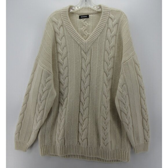 Naadam Sweater XL Wool Cashmere Cable Knit Pullover Classic Thick - Picture 1 of 10